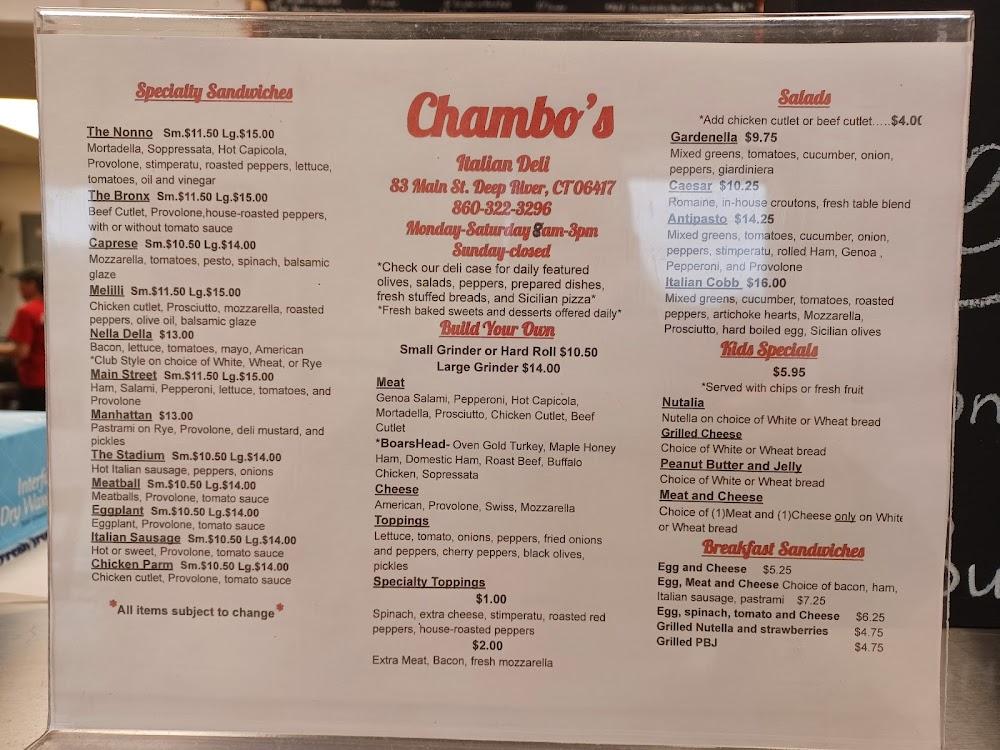 Chambo's Italian Deli Menu image 3